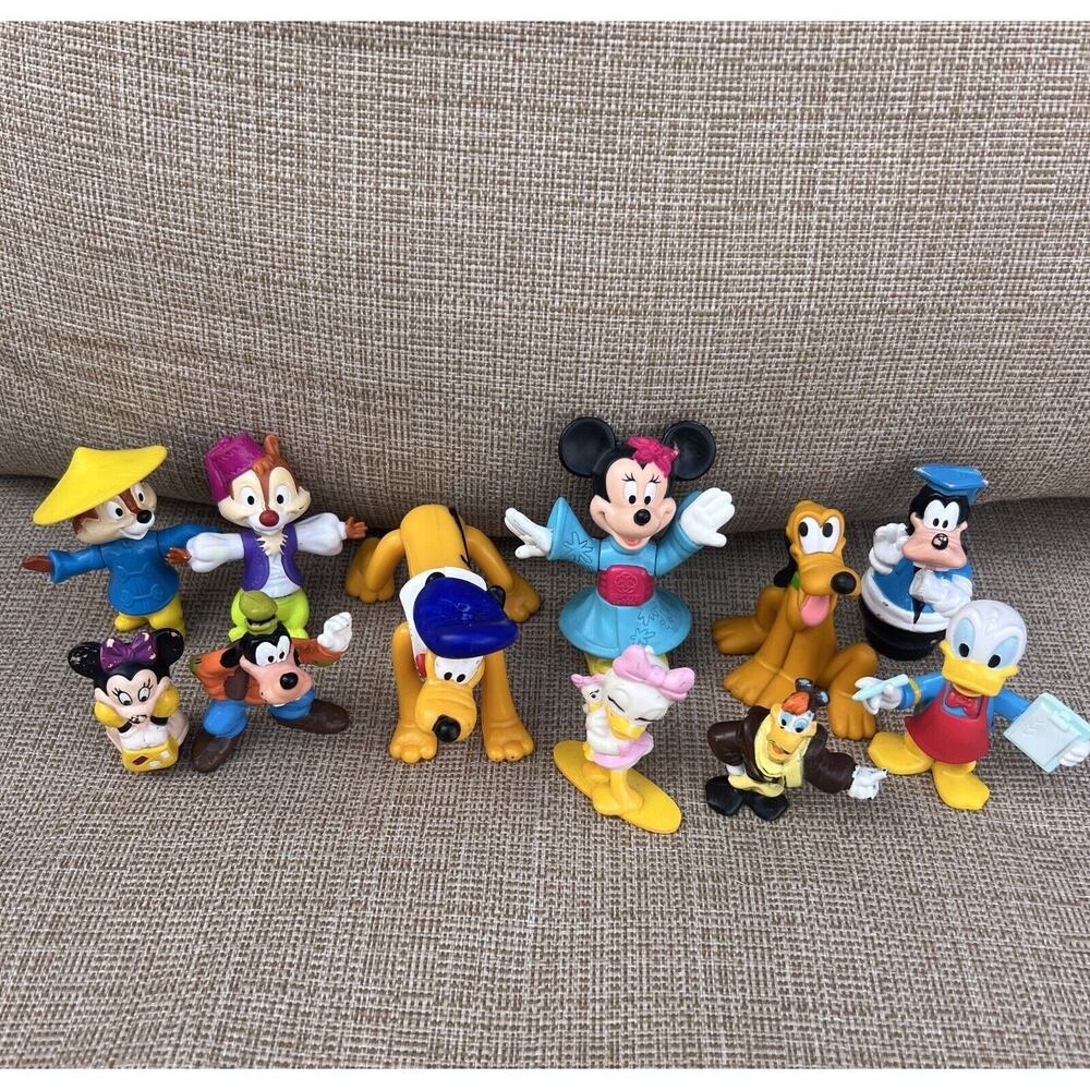Vintage Disney Epcot Center /Kelloggs Figures Lot Of 11 Mickey Goody Pluto